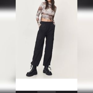 Nasty gal nylon cargo pocket trousers